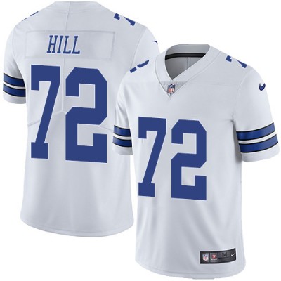 Nike Dallas Cowboys #72 Trysten Hill White Men's Stitched NFL Vapor Untouchable Limited Jersey